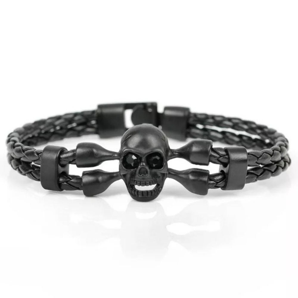 Double Braided Leather Bracelet​